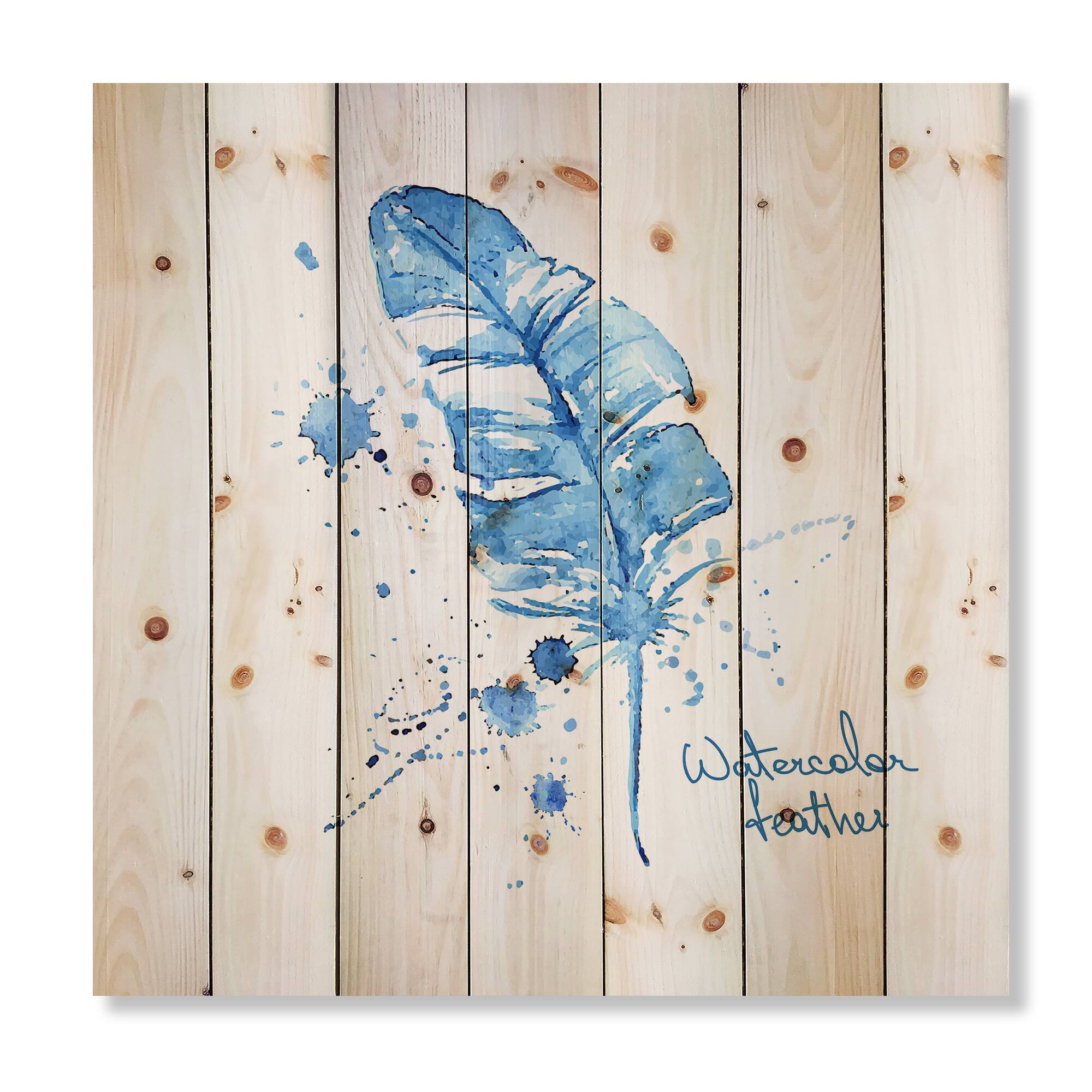 Designart - Ethnic Blue Feather